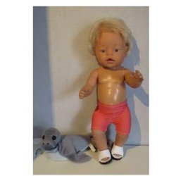 zwemboxer zalm roze baby born 43cm