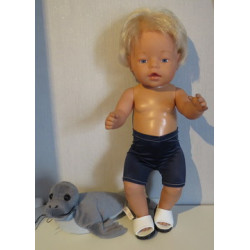 zwemboxer blauw baby born 43cm