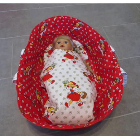 reiswieg rood roodkapje (rood)baby born 43cm