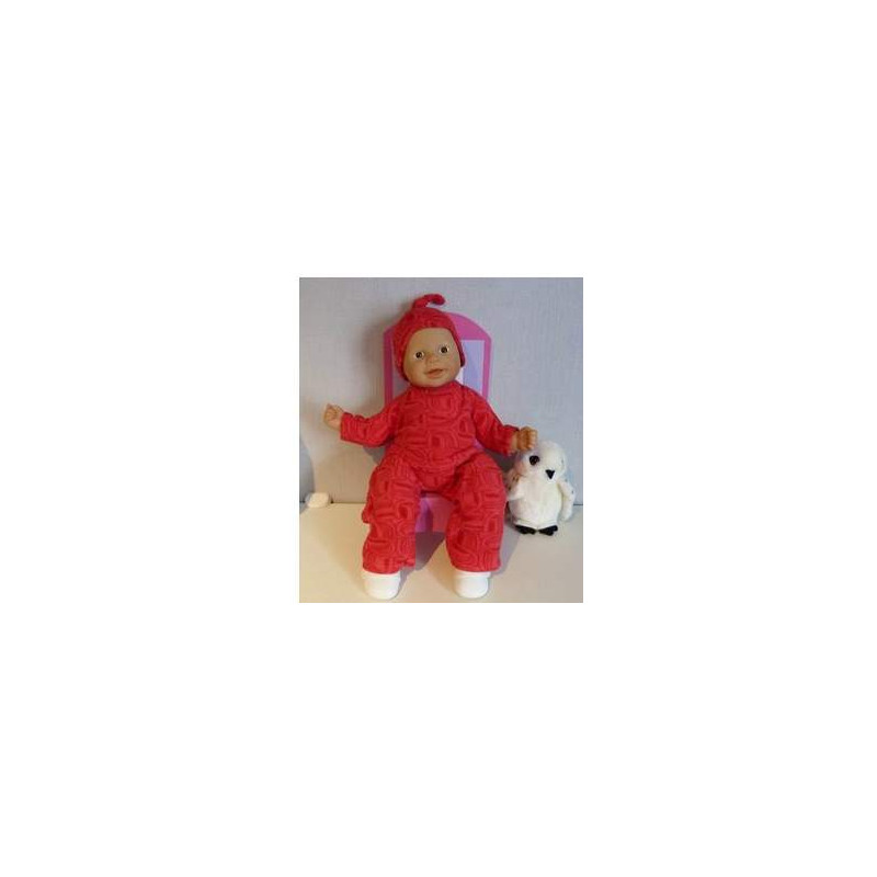 fleecepak rood babypop 36/38cm