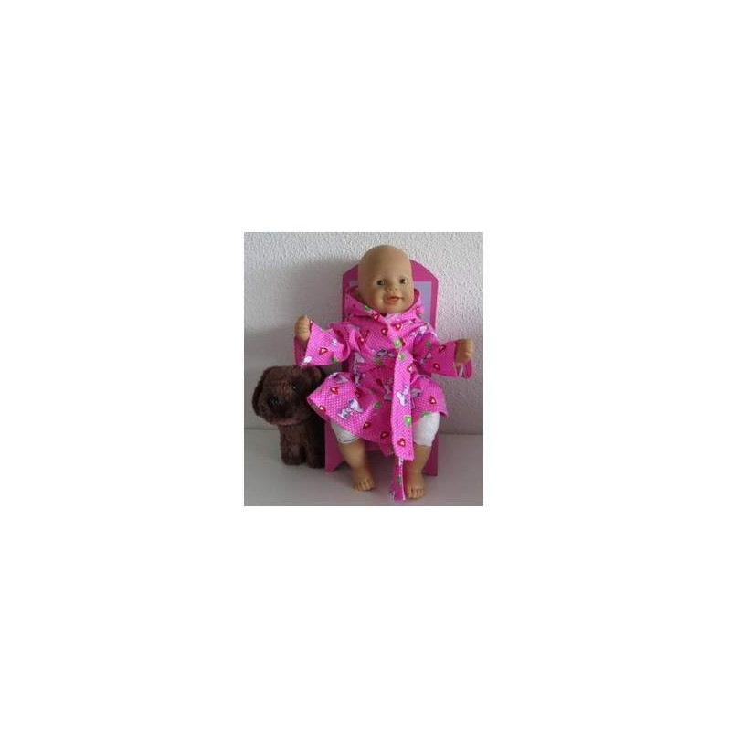 badjas roze snoopy babypop 36/38cm