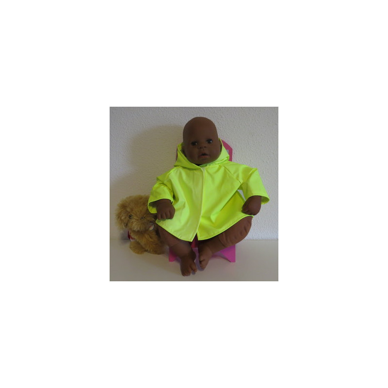 regenjas neon geel babypop 46/48cm