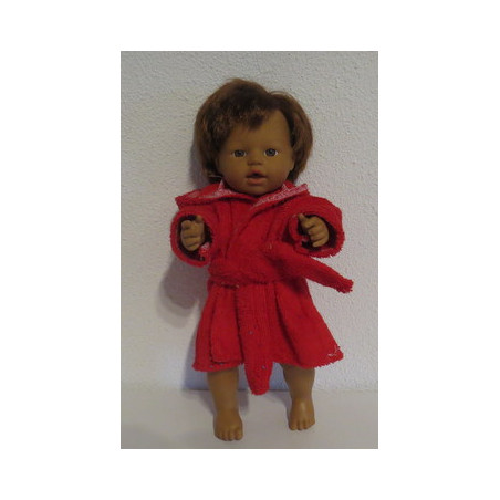 badjas rood little baby born 32cm