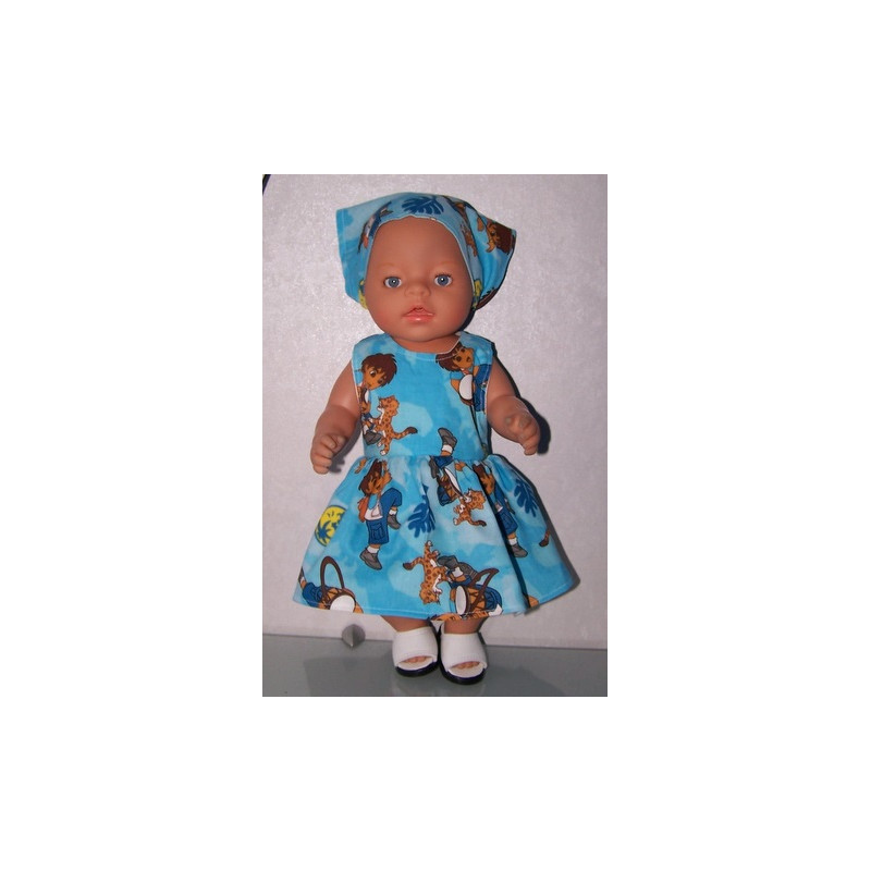 jurk blauw diego baby born 43cm