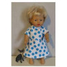 jurk polka dots blauw little baby born 32cm