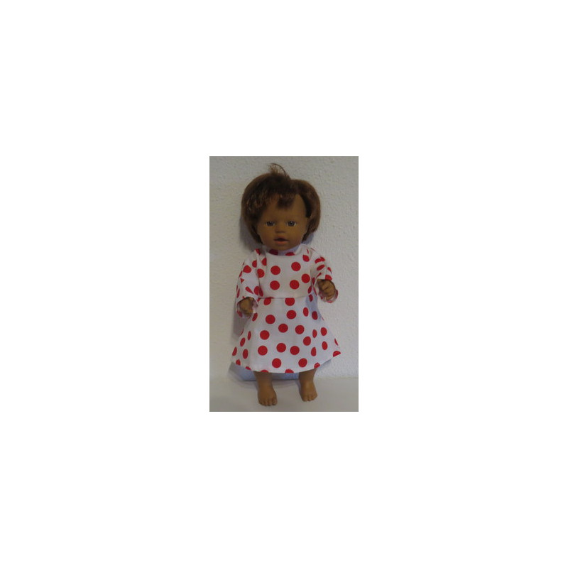 jurk polka dots rood little baby born 32cm