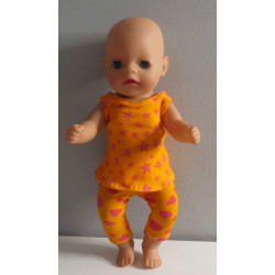 jurk setje oranje baby born little 36cm