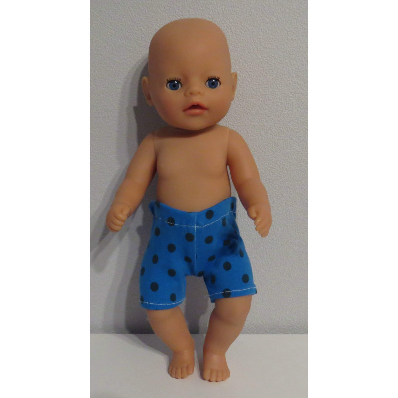 boxershort blauw stippen baby born little 36cm