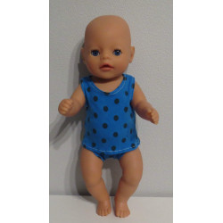 ondergoed setje blauw polka dots baby born little 36cm