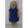 gehaakte blauw jurk baby born 43cm