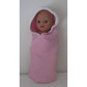 omslagdoek roze wit baby born little 36cm